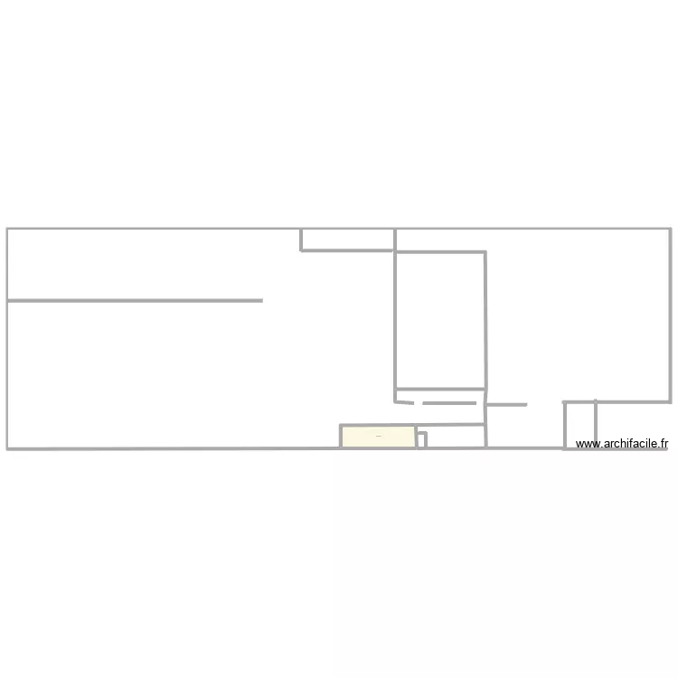 entreprise. Plan de 1 pièce et 29 m²