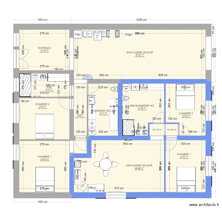 RDC PIERRE T3-T3. Plan de 0 pièce et 0 m2