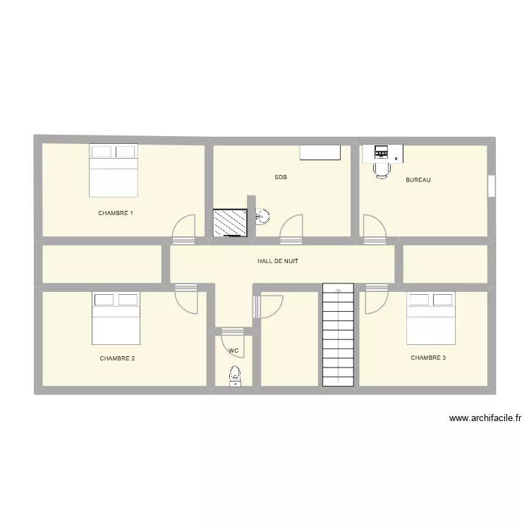 PLAN LEFEBVRE ETAGE. Plan de 10  et 68 m²
