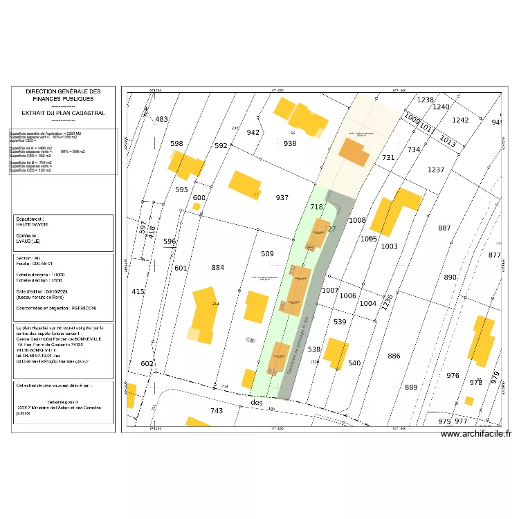 les Derrys - Le Lyaud. Plan de 