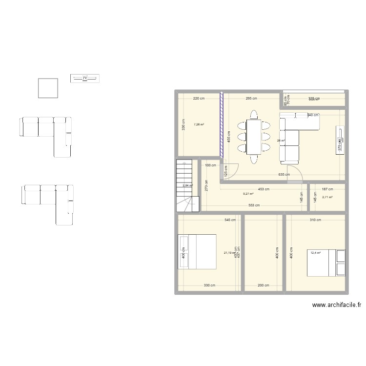 H2 E1. Plan de 0 pièce et 0 m2