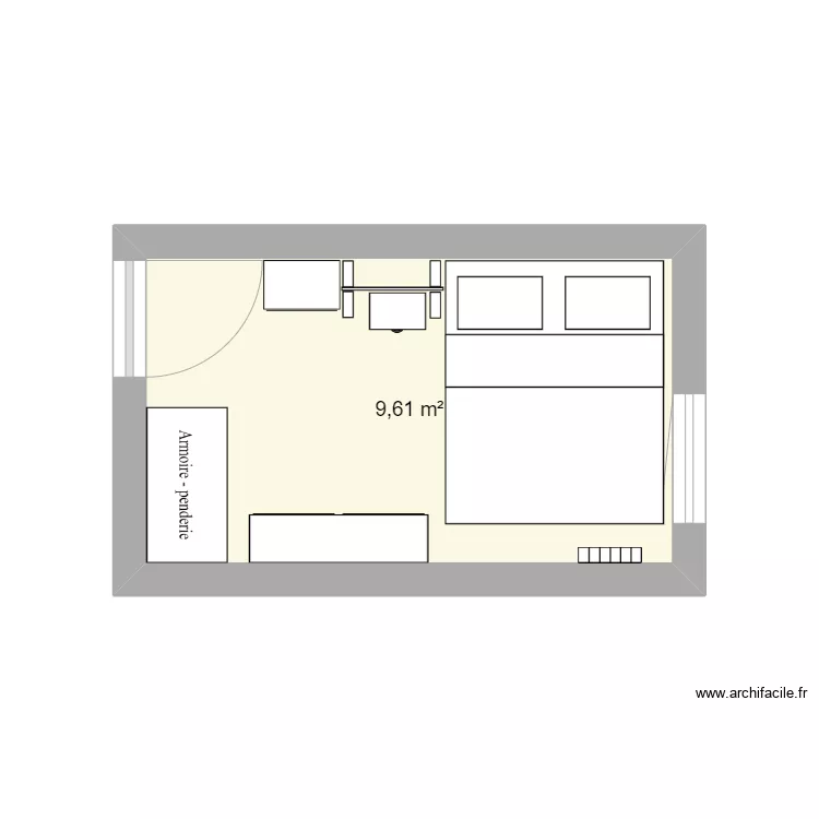 Chambre d'amis. Plan de 