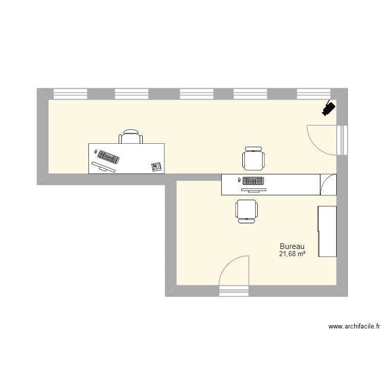 Schoelcher. Plan de 1 pièce et 22 m2