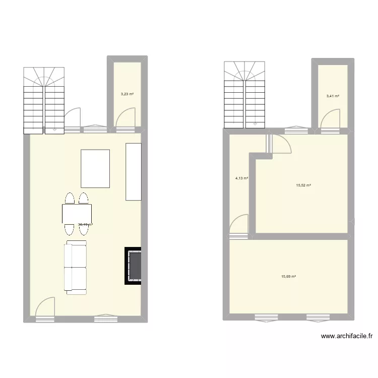 Projet rdc. Plan de 6 et 78 m² Projet rdc. Plan de 6 et 78 m²