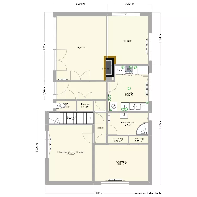 Maison du Tréport - Cuisine. Plan de Maison du Tréport - Cuisine. Plan de
