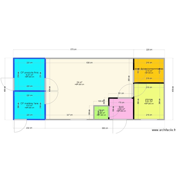 laboratoire de fabrication. Plan de 0 pièce et 0 m2