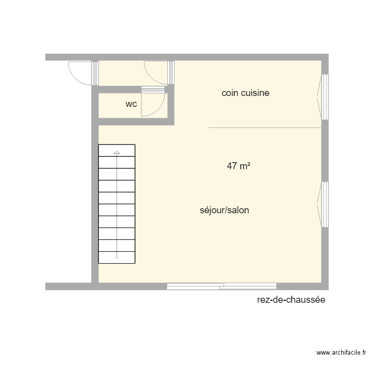 7462. Plan de 6 pièces et 48 m2