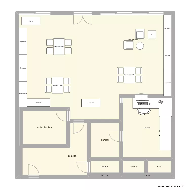 rapport. Plan de 9  et 141 m²