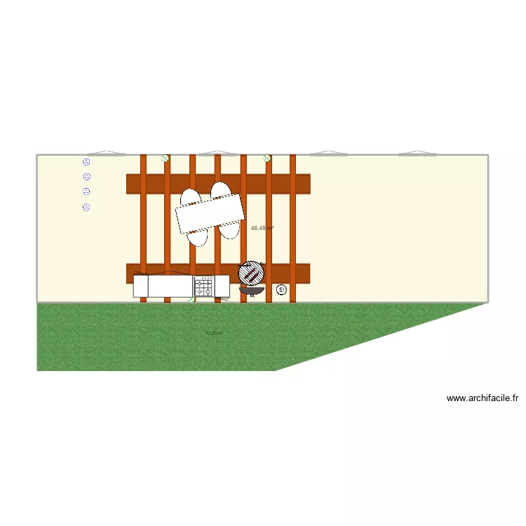 Terrasse V1. Plan de 