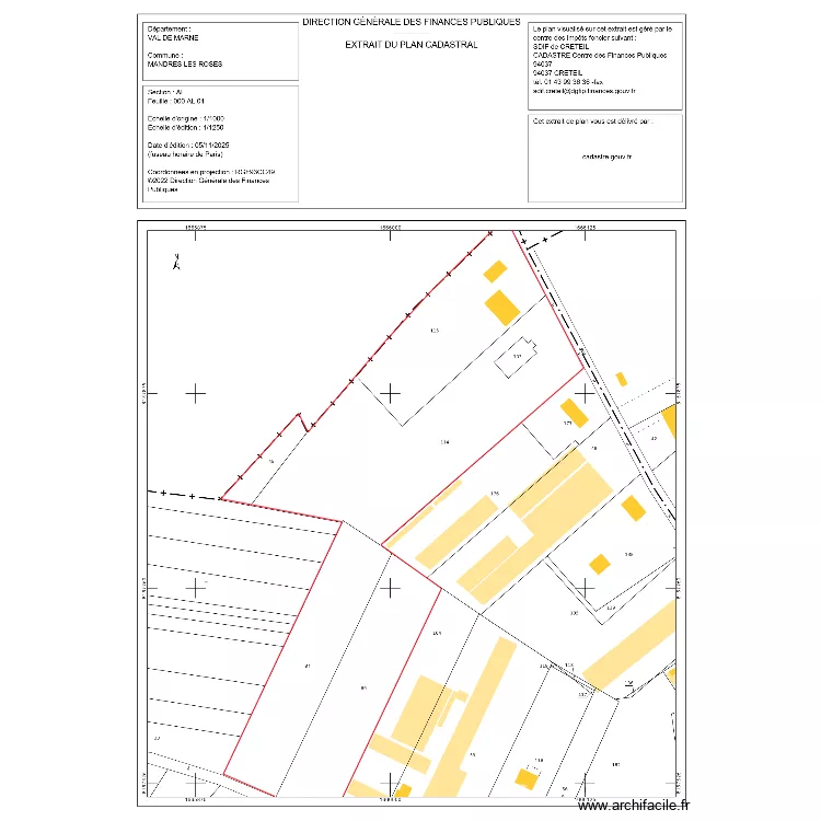 Projet Gueroult. Plan de 