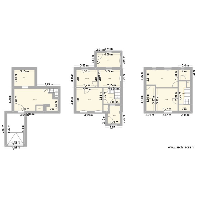 Fontoy. Plan de 16 pièces et 154 m2