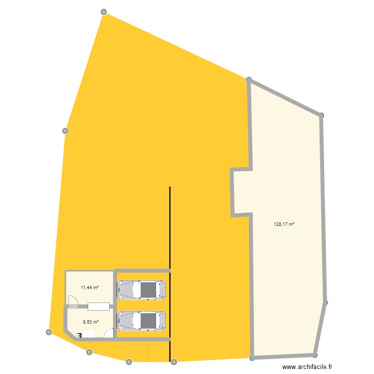 Extérieur Saint Laurent. Plan de 3 pièces et 149 m2