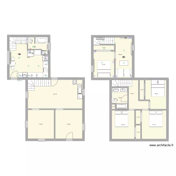 1137 &eacute;l&egrave;c.. Plan de 16 pièces et 132 m²