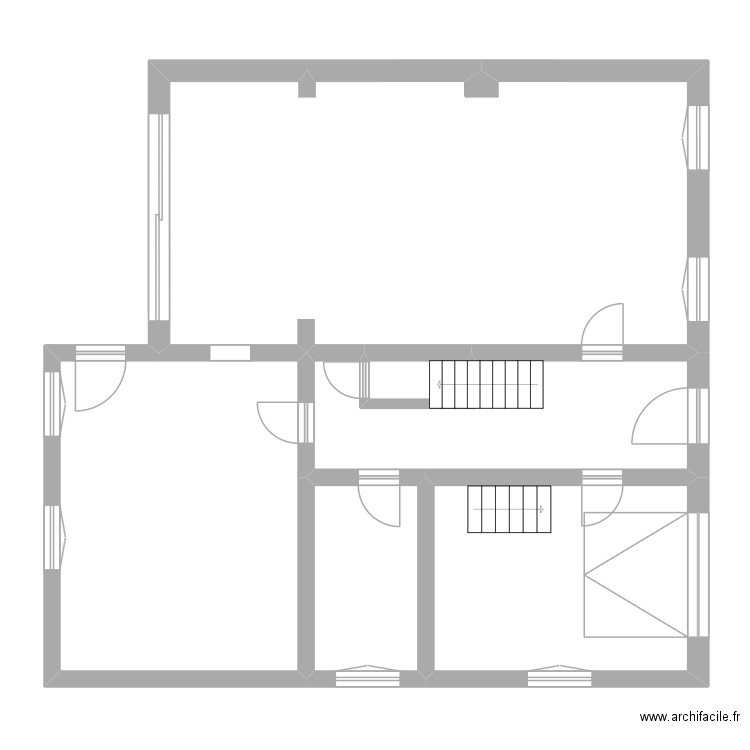 maison fosses. Plan de 6 pièces et 117 m2