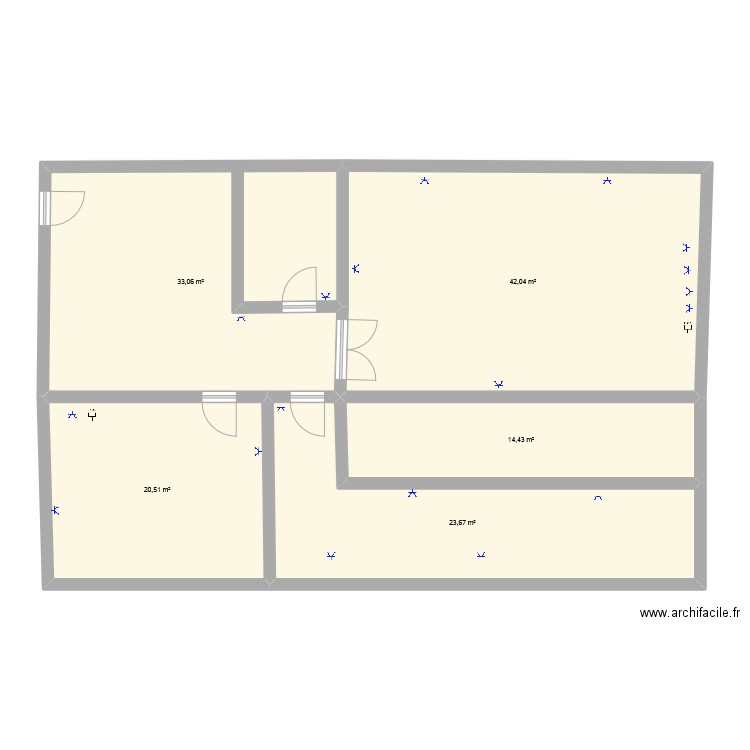 habitat hmz. Plan de 5 pièces et 134 m2