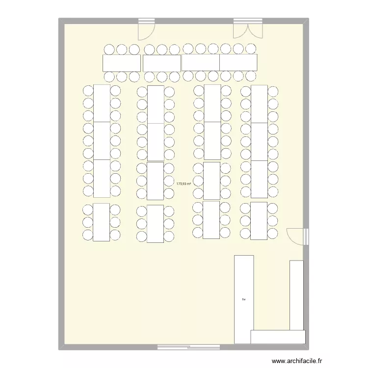 Salle Mariage. Plan de 
