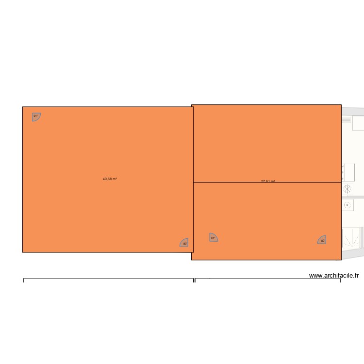 Plan facade. Plan de 0 pièce et 0 m2 Plan facade. Plan de 0 pièce et 0 m2