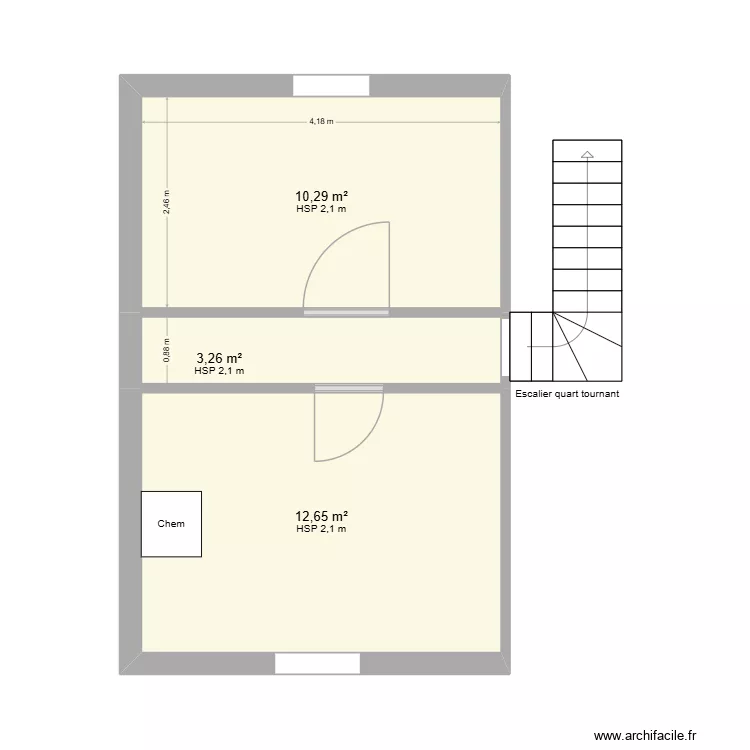 2eme. Plan de 3 et 26 m² 2eme. Plan de 3 et 26 m²