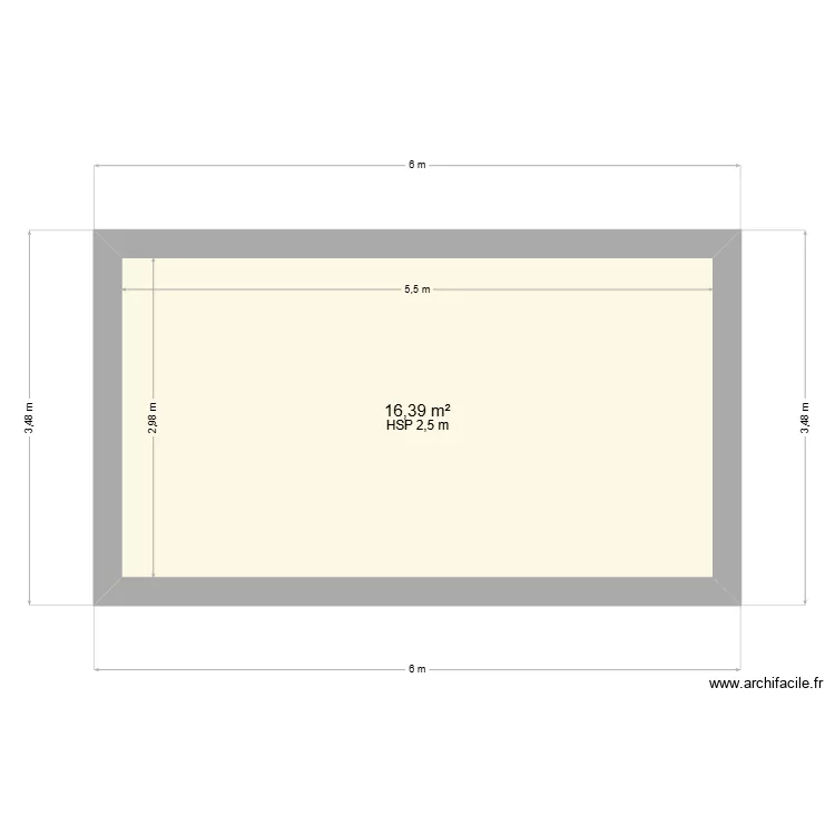Myhouse11. Plan de 1  et 16 m²