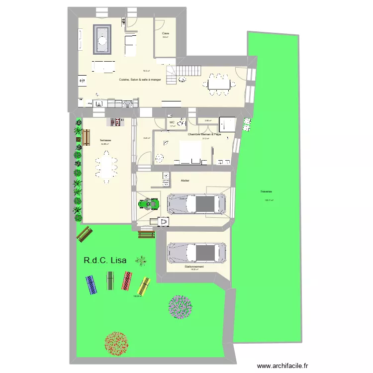 St JULIEN R.d.C. Lisa Escalier. Plan de St JULIEN R.d.C. Lisa Escalier. Plan de