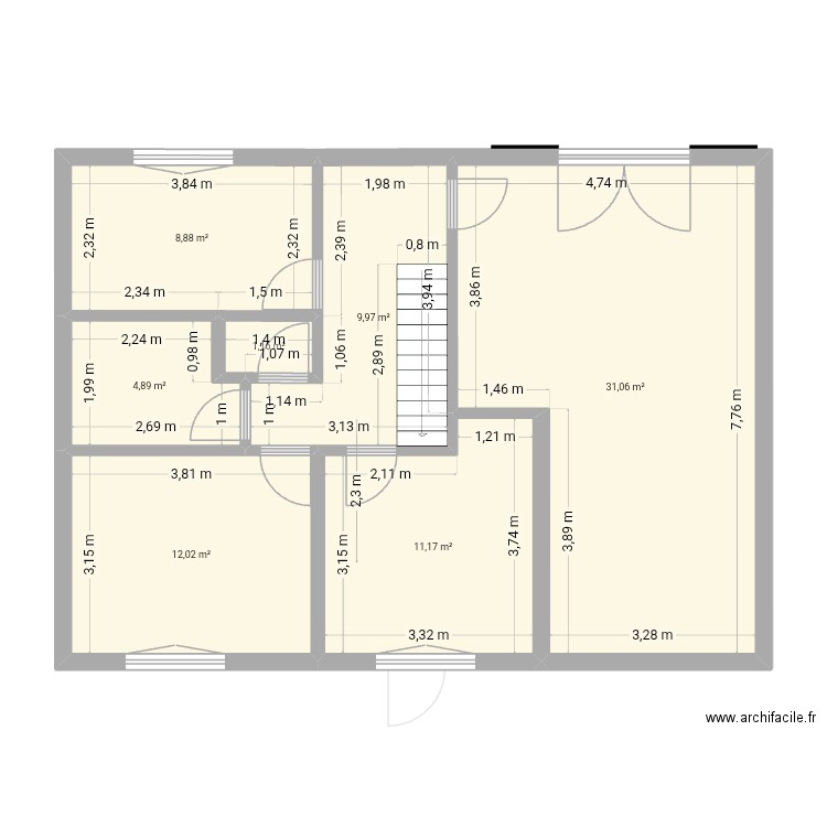 MAISON PIGNAN. Plan de 12 pièces et 159 m2