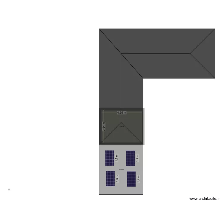 toiture. Plan de 2 et 46 m² toiture. Plan de 2 et 46 m²