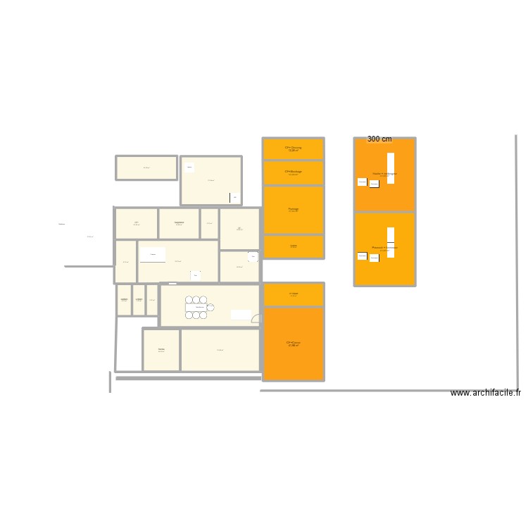 Albacore1.1. Plan de 24 pièces et 468 m2