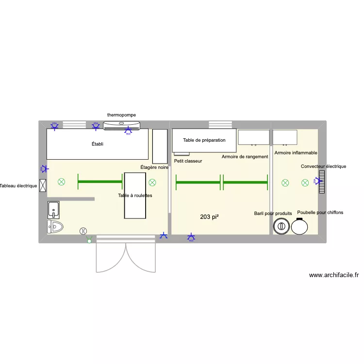 Cabanon. Plan de 1 et 19 m² Cabanon. Plan de 1 et 19 m²