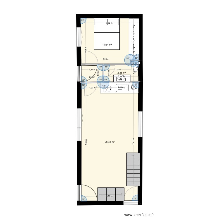 2025.09.09. Plan de 3 pièces et 40 m2
