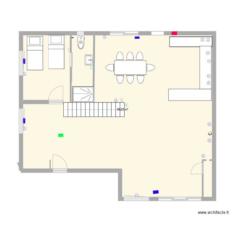 ROOSEVELT. Plan de 0 pièce et 0 m2