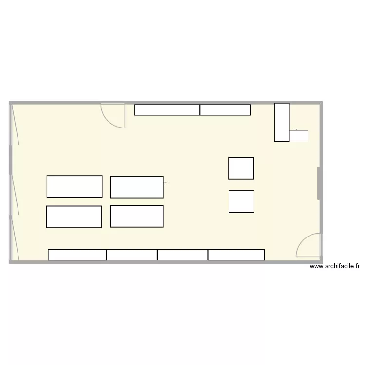 Orange et pastel. Plan de 1  et 447 m²