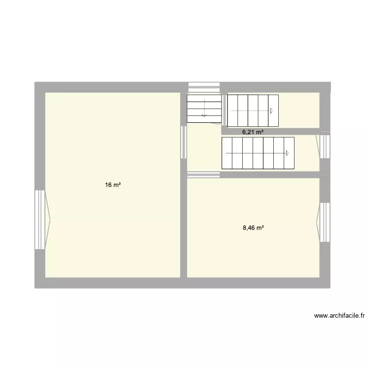 RDC avant travaux. Plan de 3 et 31 m² RDC avant travaux. Plan de 3 et 31 m²
