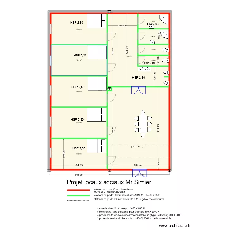 projet locaux sociaux Simier. Plan de 