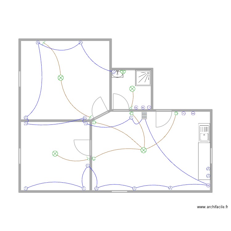 APPARTEMENT -54 FROUARD. Plan de 4 pièces et 58 m2