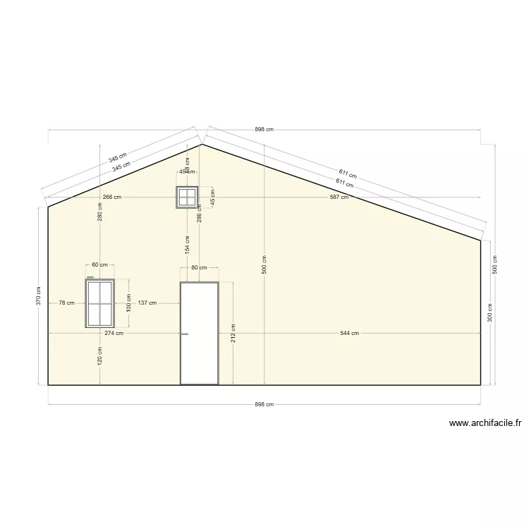 DP fa&ccedil;ade avant travaux. Plan de 