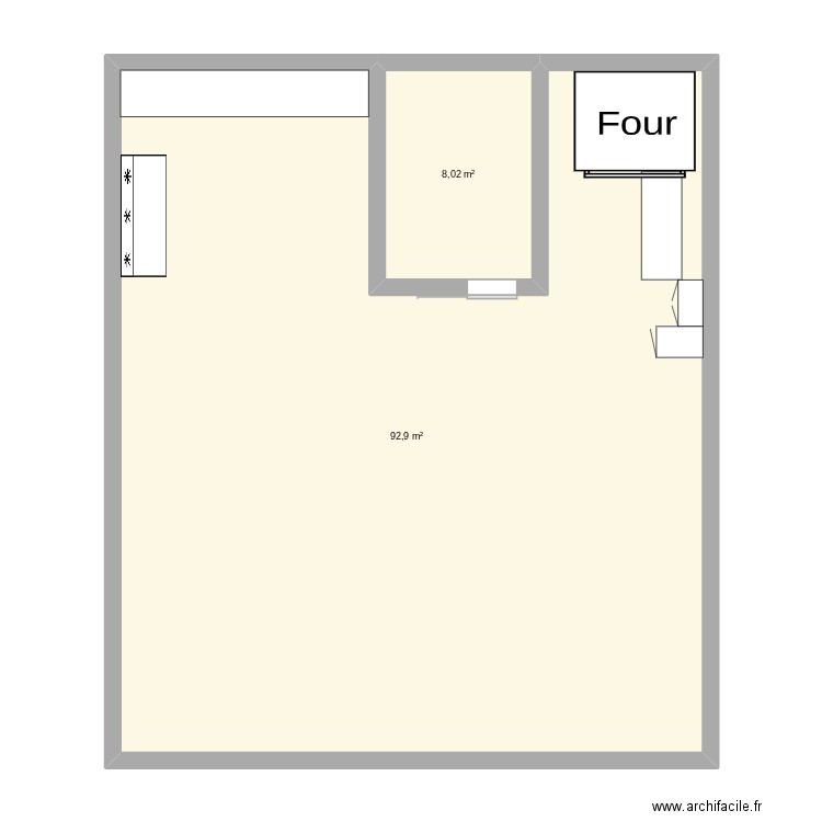 boulangerie GIRAULT. Plan de 2 pièces et 101 m2