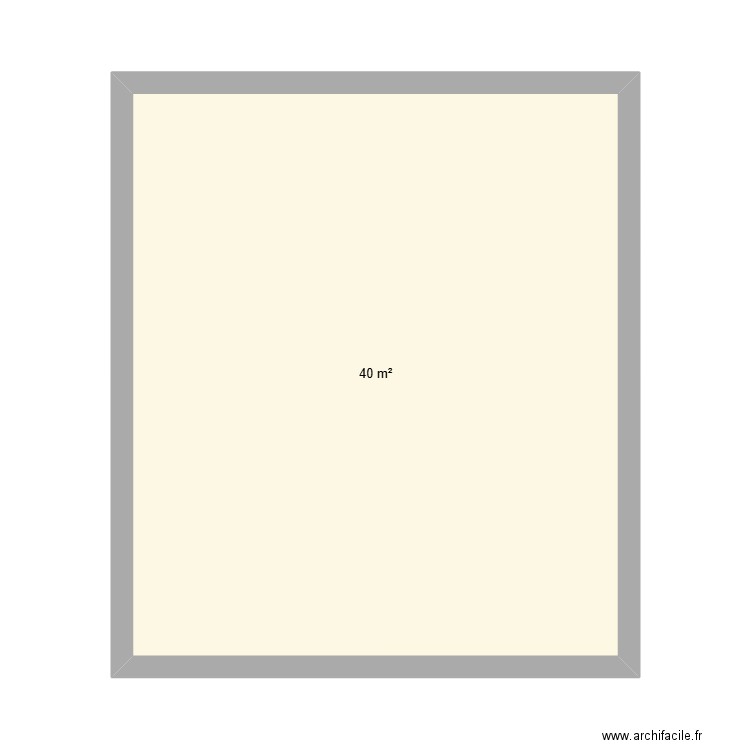 Local FMS. Plan de 1 pièce et 40 m2