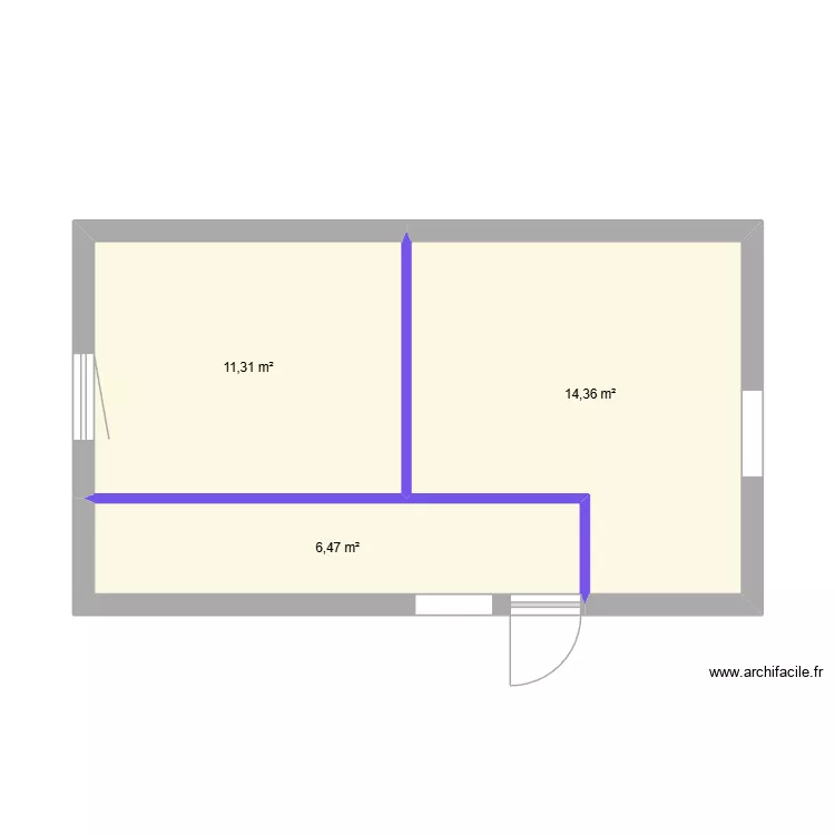 sdb etage new. Plan de 3  et 32 m²
