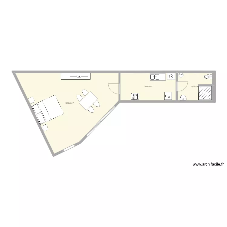 Plan Studio Maison GBH. Plan de 