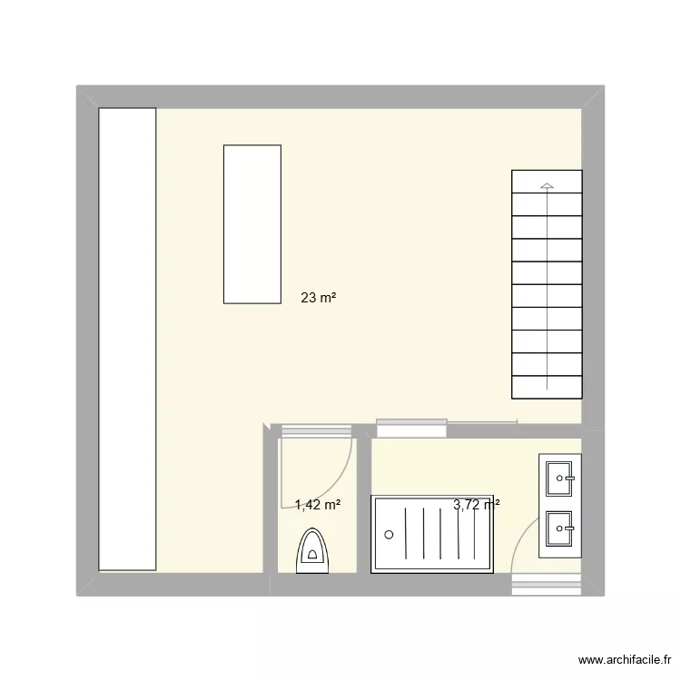 St Lazare - caveV0. Plan de 3  et 28 m²
