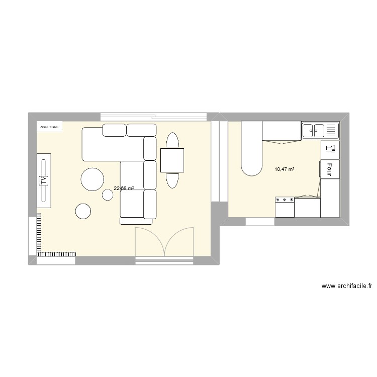Dar rdc salon3. Plan de 0 pièce et 0 m2