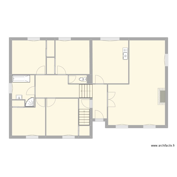 Dissay. Plan de 14 pièces et 120 m2
