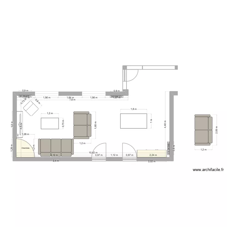 Salon. Plan de 