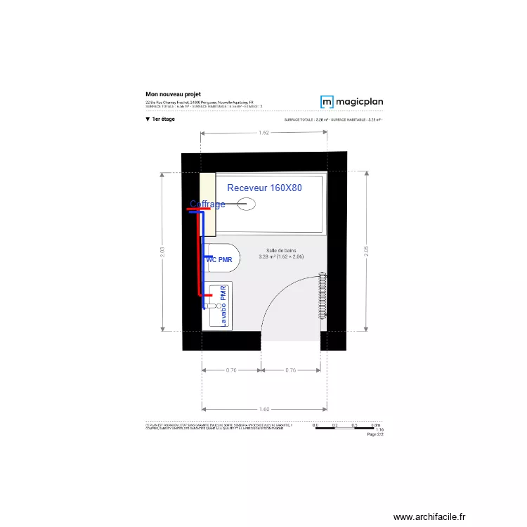 Plan Projet  Mme. Flav&eacute;rial. Plan de 
