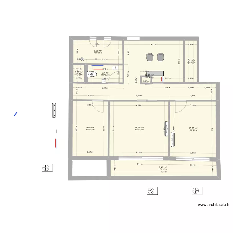 CABINET 2. Plan de 