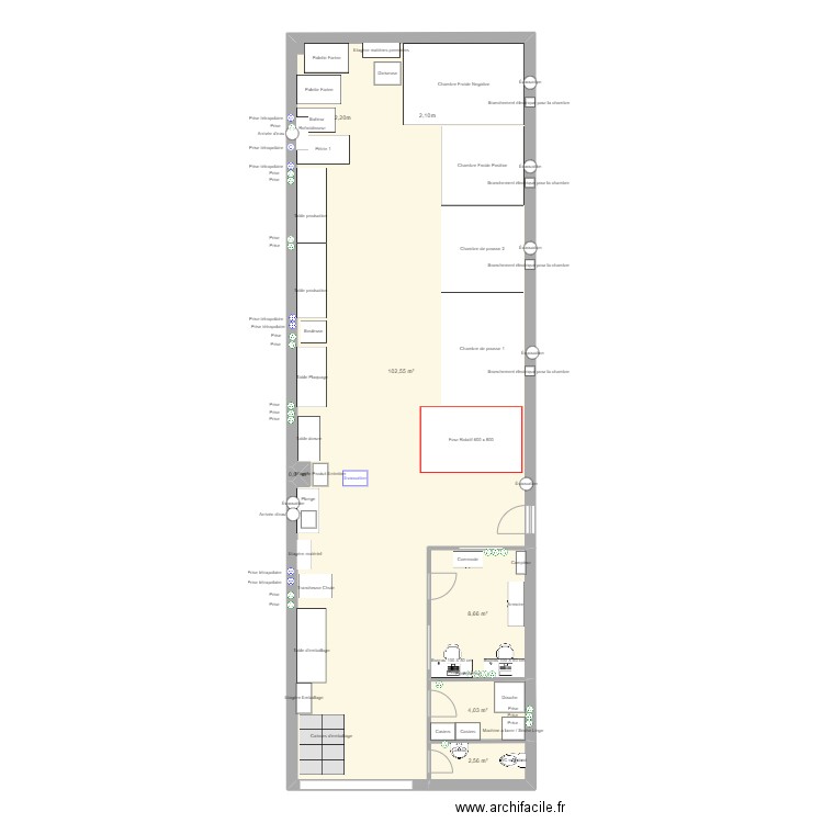 Montreuil 120m2 - 23.03.24 simplifié. Plan de 5 pièces et 118 m2