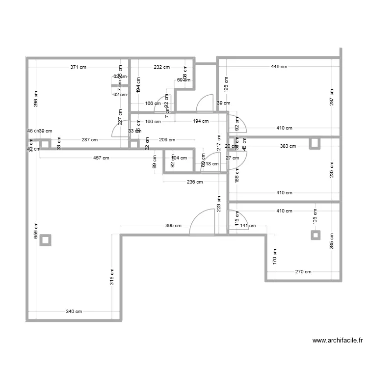 NELVA existant. Plan de 13  et 85 m²