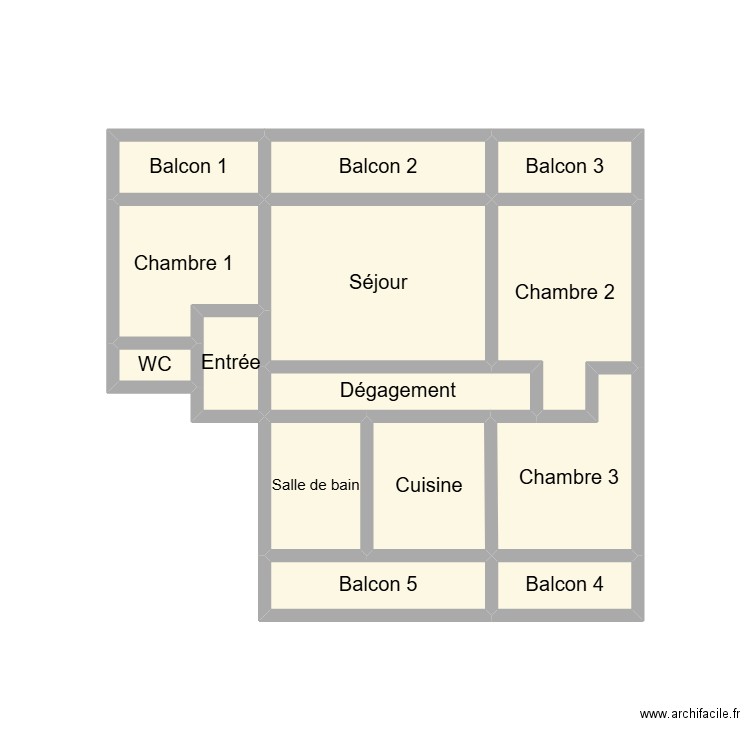 2507 LE MESTRE RICHELIEU. Plan de 14 pièces et 14 m2