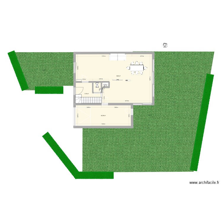Chéreng - +3m. Plan de 5 pièces et 158 m2