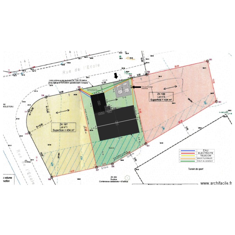 plan de masse. Plan de 0 pièce et 0 m2